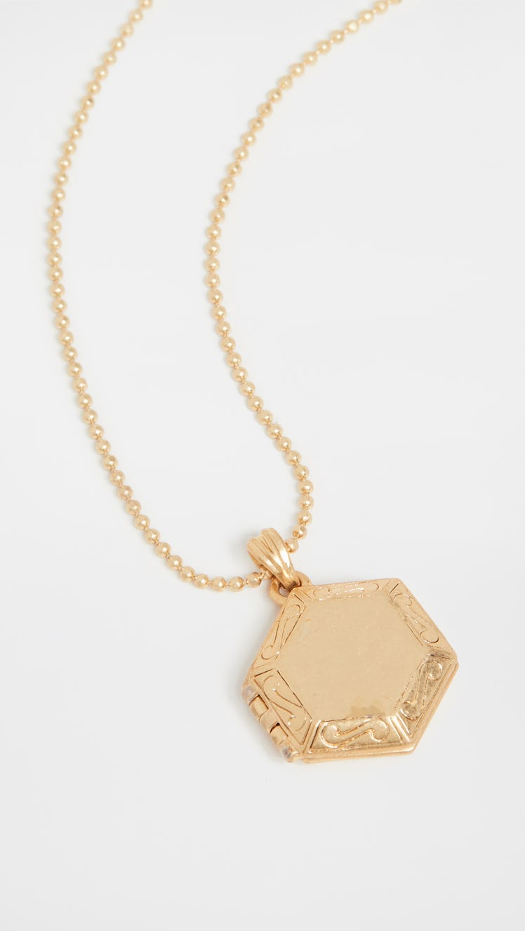 Hexagon Locket Pendant Necklace by Madewell