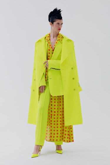 Christopher John Rogers neon polka dot suit