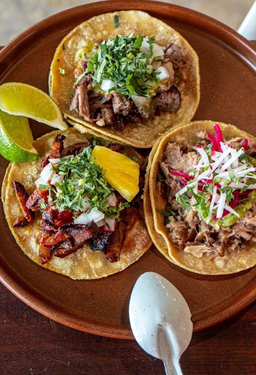 Tacos at La Santa Taqueria in Miami, Florida.