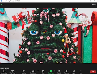 These Christmas tree Zoom backgrounds feature serious and silly options.