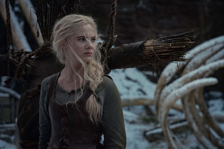 Freya Allan as Ciri in The Witcher.