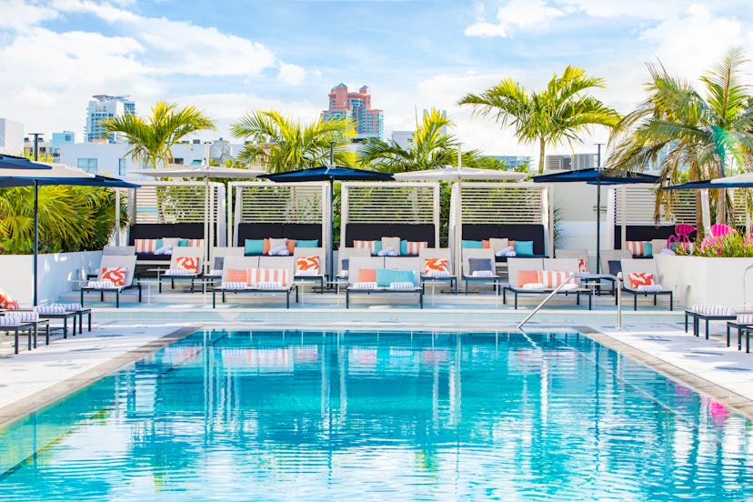 The pool at Moxy South Beach