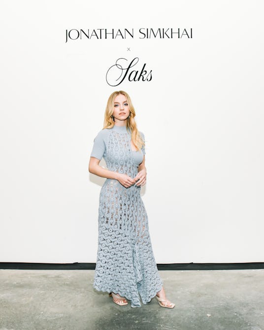 Sydney Sweeney at the Jonathan Simkhai x Saks Fifth Avenue cocktail and dinner party.