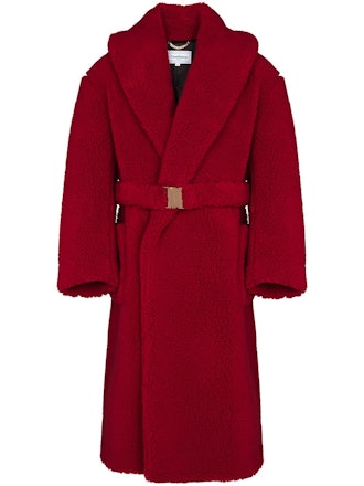 Casablanca Single-Breasted Shearling Coat