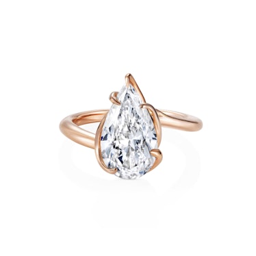 A pear-shaped diamond engagement ring by Thelma West