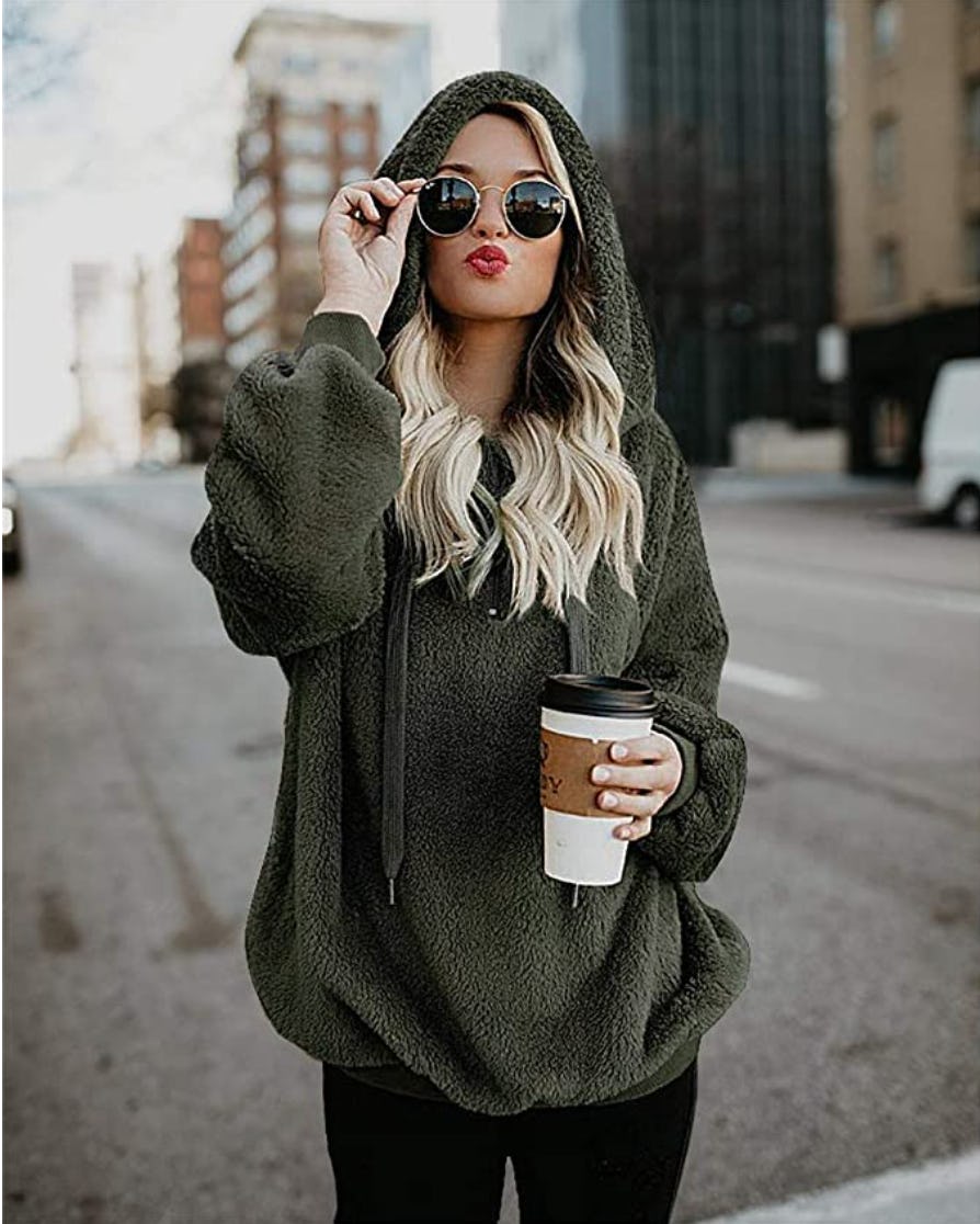 onlypuff Sherpa Pullover Sweaters