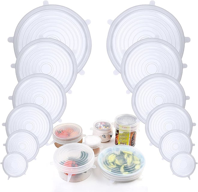 Adpartner Silicone Lids for Food Storage (12-Pack)