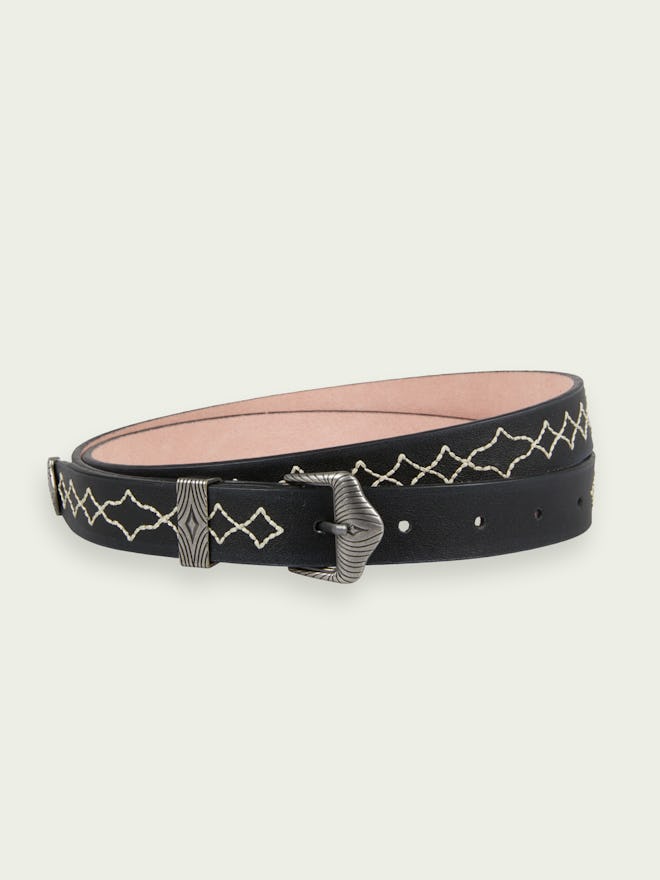 Stitched Leather Belt