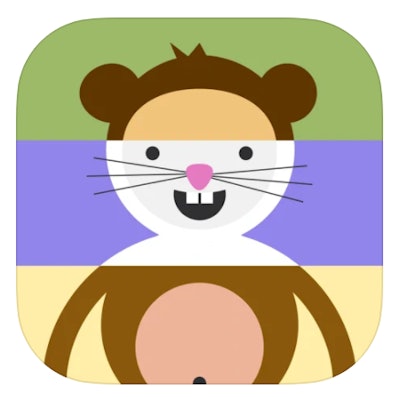 Puzzle app icon with animals