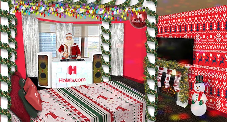 The Hotels.com Not-So-Silent Night Suite will have 24 hours of holiday music playing. 