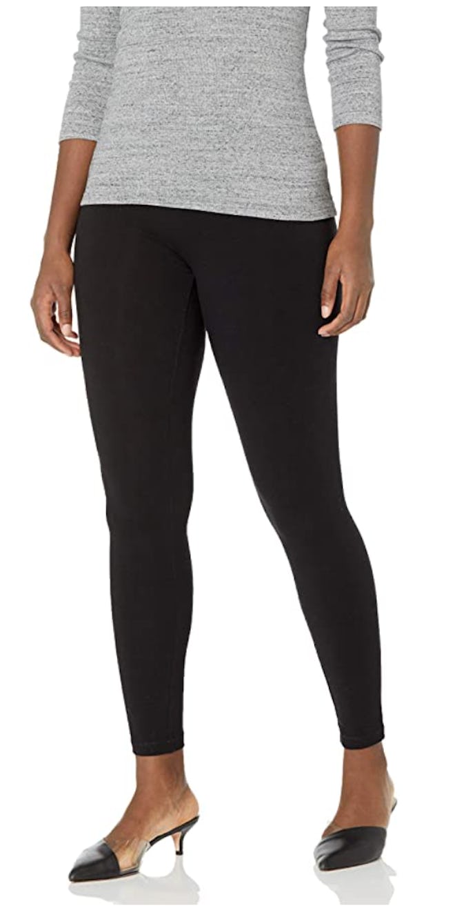 HUE Cotton Leggings With Wide Waistband
