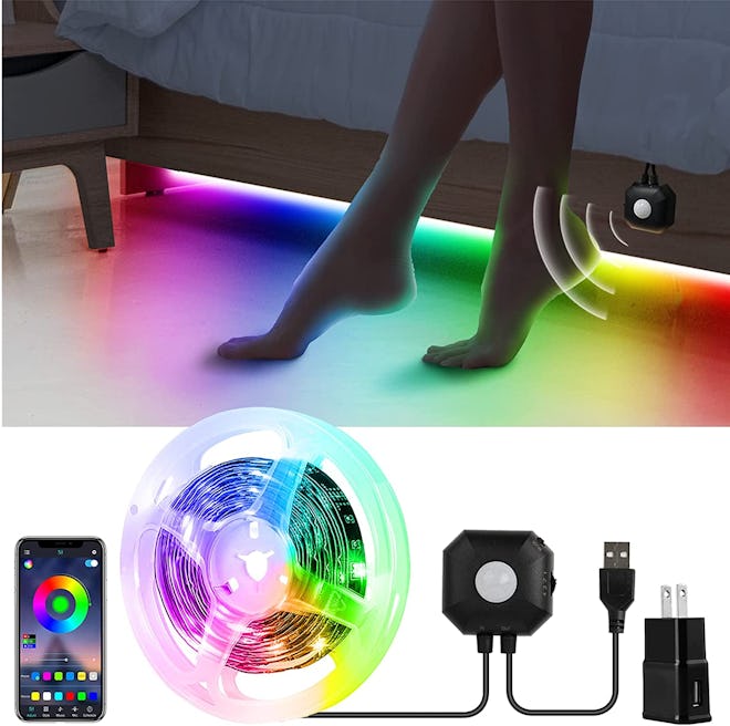 Auplf Activated Bed LED Strip Lights