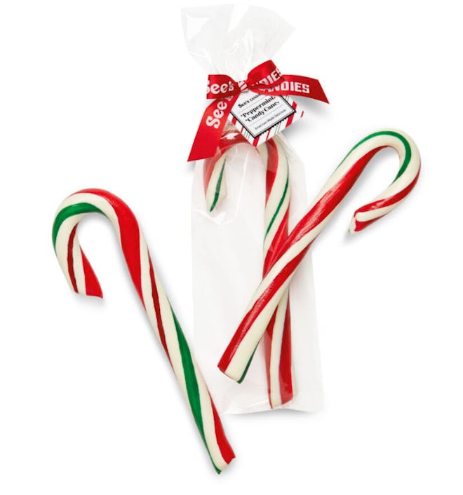 Three colorful candy canes