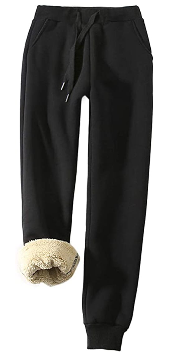 Yeokou Warm Sherpa Lined Sweatpants