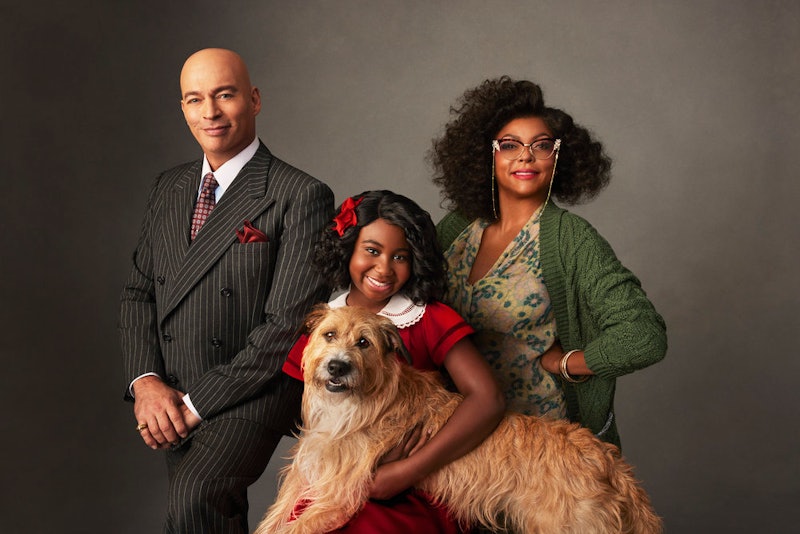 'Annie Live!' Cast Members Harry Connick Jr. as Daddy Warbucks, Celina Smith as Annie, Sandy as Sand...