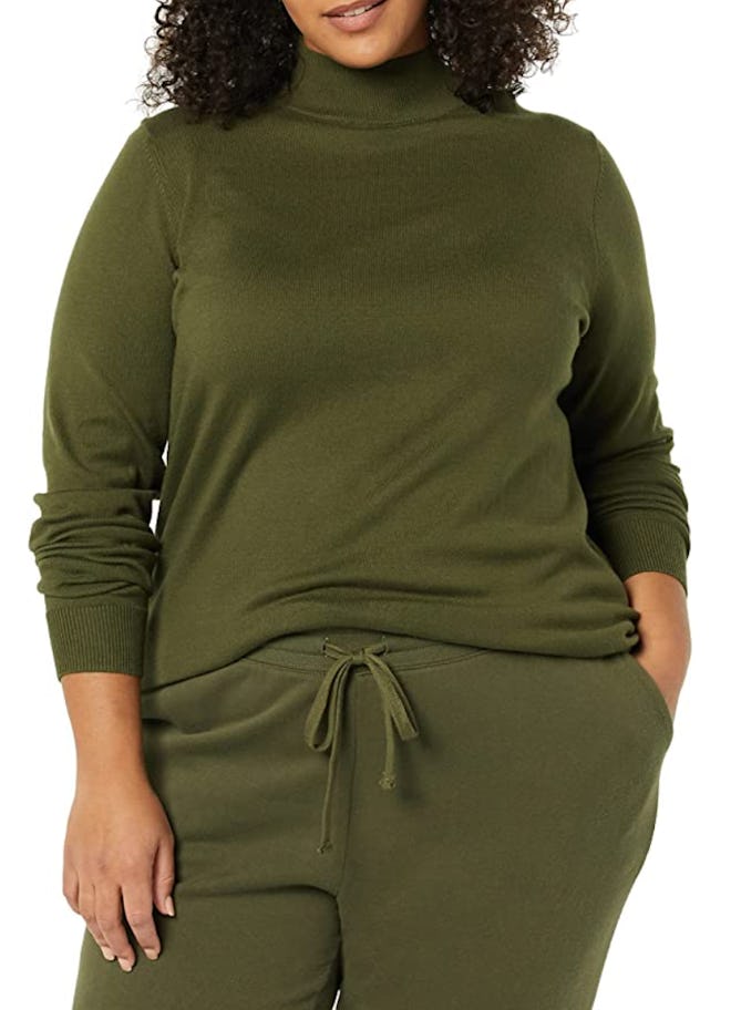 Amazon Essentials Lightweight Long-Sleeve Mockneck Sweater 