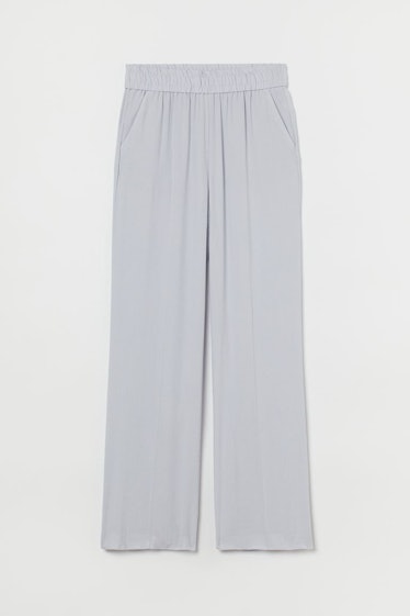 Wide-leg Pull-on Pants in light blue from H&M.