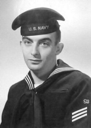 a photo of a young Charles Kiesling in his navy uniform before the invention of the blinking cursor