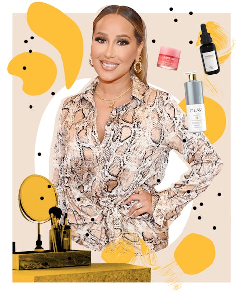 Adrienne Bailon's beauty routine includes gua sha facials and head-to-toe moisture.