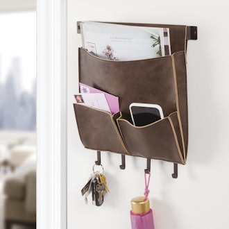 mDesign Soft Leather Hanging Storage Organizer 