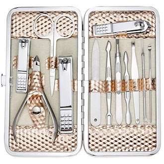 ZIZZON Professional Nail Care Grooming Set with Travel Case