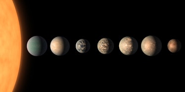 diagram of the seven planet trappist-1 system