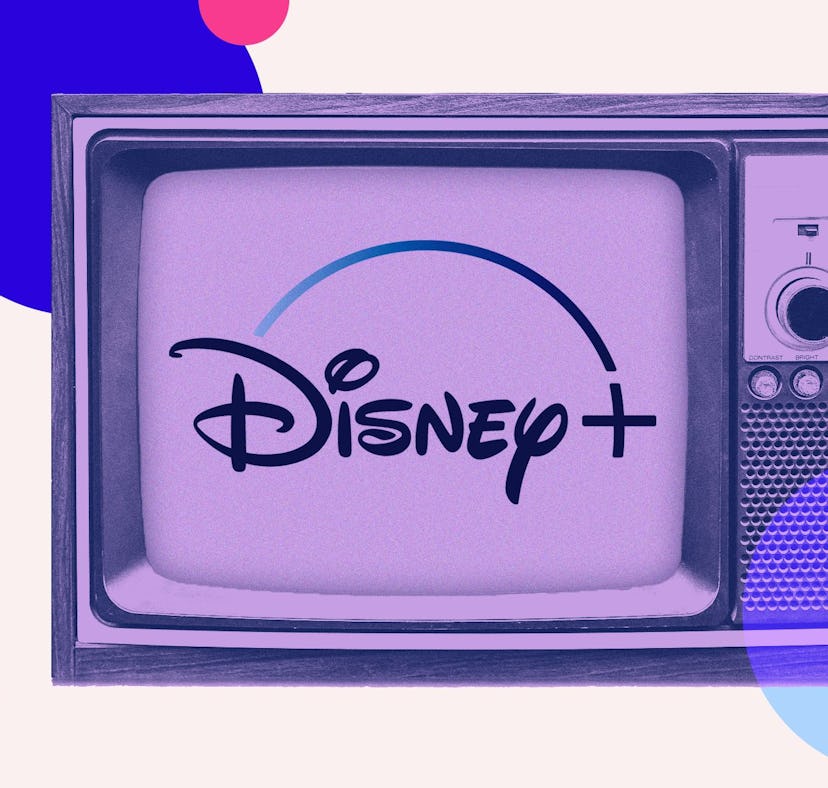 The Disney+ logo on a TV set