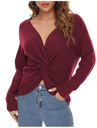 LILBETTER Twisted Back Sweater