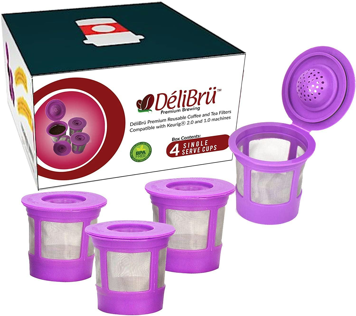 Delibru Reusable K-Cups (4-Pack)