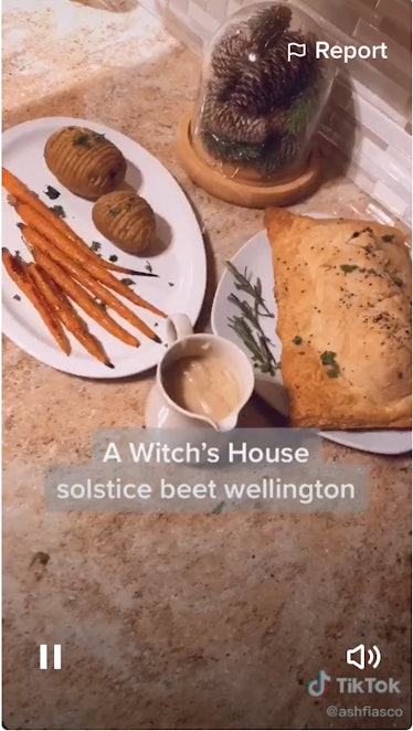 One of the best winter solstice 2021 recipes from TikTok is a vegan beet Wellington. 