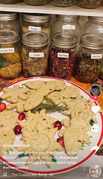 Winter solstice 2021 blessing cookies from a recipe on TikTok.