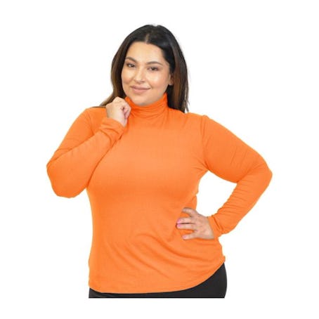 Stretch Is Comfort Women's Plus Size Warm Long Sleeve Turtleneck Top