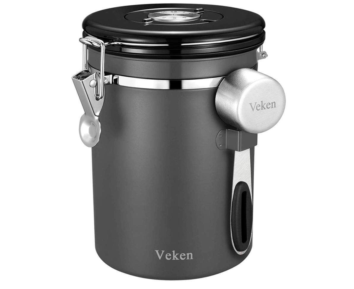 Veken Airtight Stainless Steel Coffee Canister