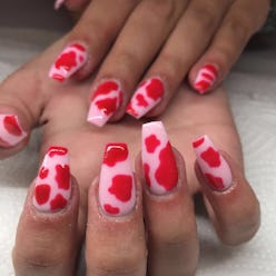 Cow Print Nails