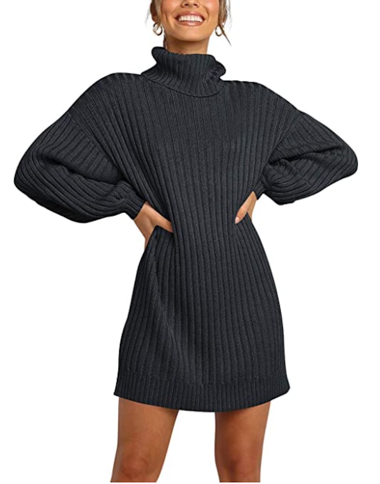 ANRABESS Turtleneck Dress