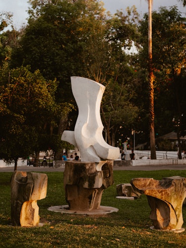 Sculptures in Parque Morelos.