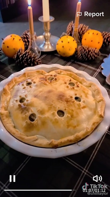 Try this yule meat pie dish as one of the best winter solstice 2021 recipes from TikTok. 
