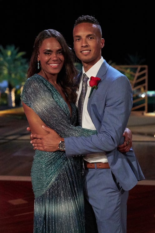 Michelle Young and Brandon Jones hugging on 'The Bachelorette'.