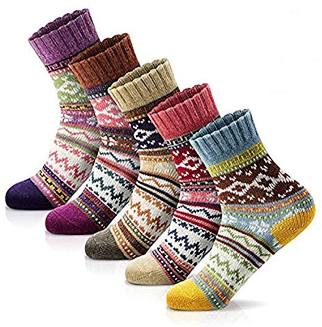 MORECOO Winter Socks Gift Box (5 Pairs)