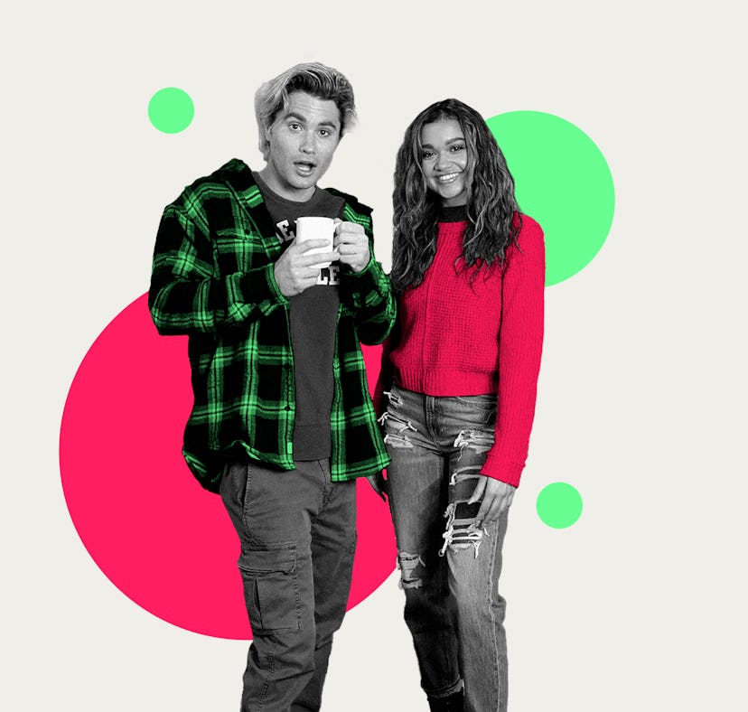 Chase Stokes and Madison Bailey from 'Outer Banks' plan to have a cozy Christmas 2021, courtesy of A...
