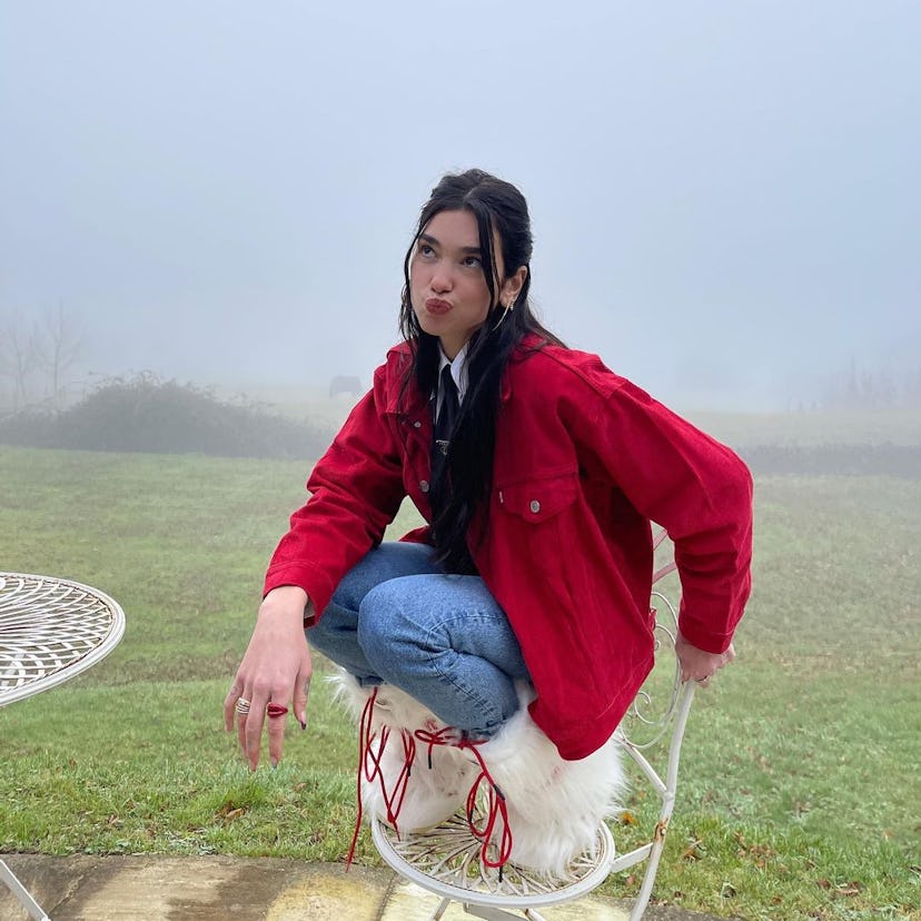 Dua Lipa in Moon Boots