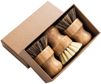 Greenth Pro Palm Pot Brush - Bamboo Round 3 Pack