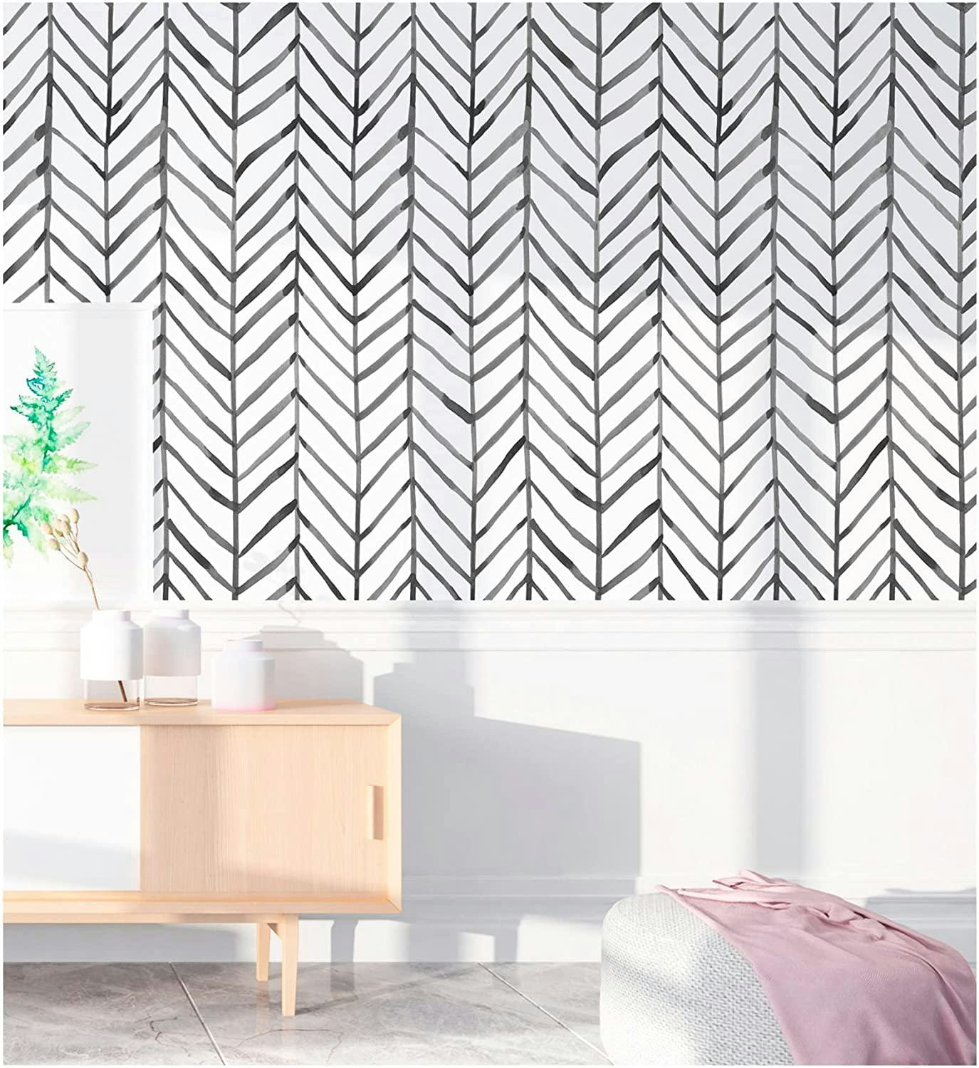HaokHome Stripe Peel &amp; Stick Wallpaper