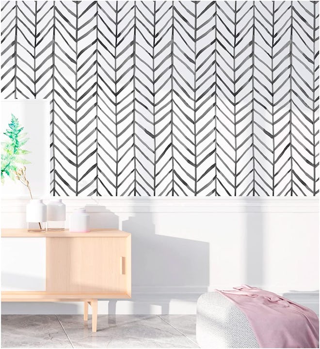 HaokHome Stripe Peel & Stick Wallpaper