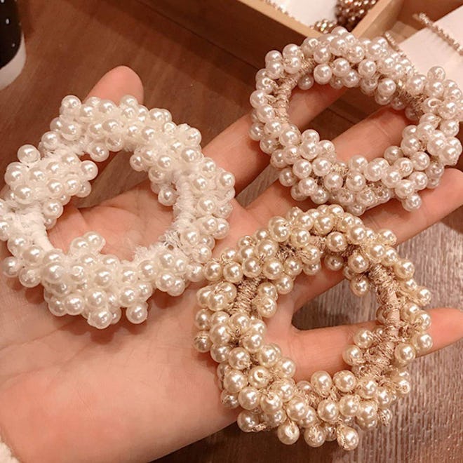 Unicra Hair Pearl Scrunchies