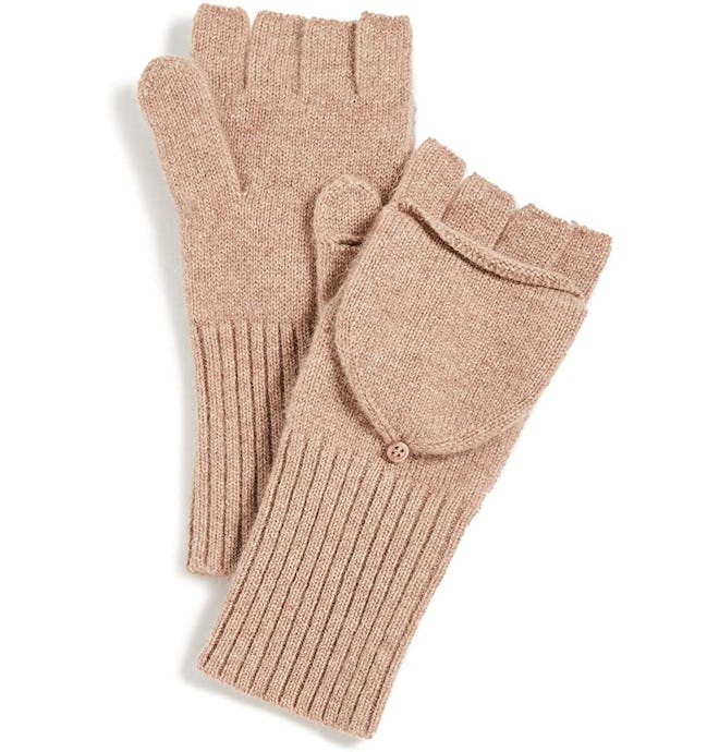 White + Warren Women's Cashmere Pop Top Gloves