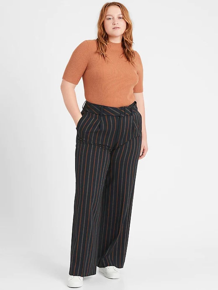 Banana Republic High-Rise Slim Wide-Leg Pant