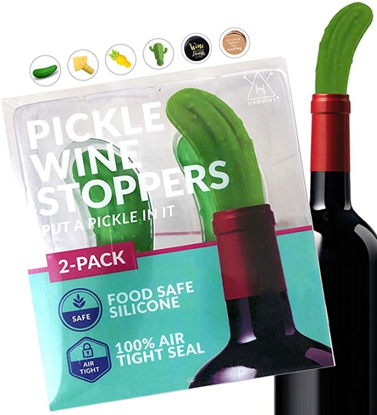 Hawwwy Funny Wine Stoppers (5-Pack)