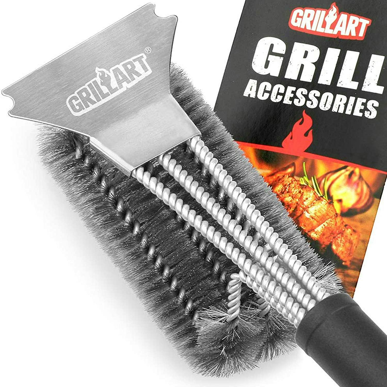 GRILLART Grill Brush &amp; Scraper