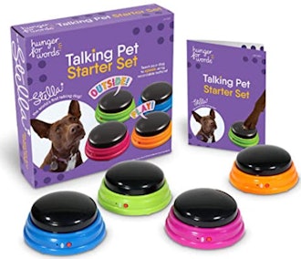Hunger for Words Talking Pet Buttons (4-Pack)